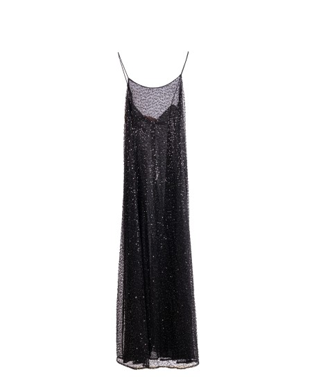 Shop EMPORIO ARMANI  Dress: Emporio Armani long dress with sequins.
Thin shoulder straps.
Slightly low-cut back.
Embellished entirely in sequins,
Slip.
Composition: 100% polyester.
Made in China.. EW000070 AF10242-UC001